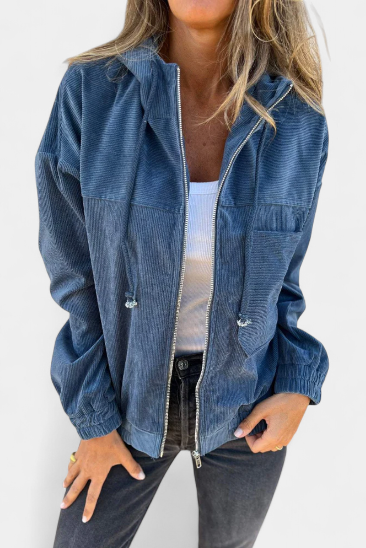 LORCA | Chaqueta de Corduroy con Capucha y Cremallera