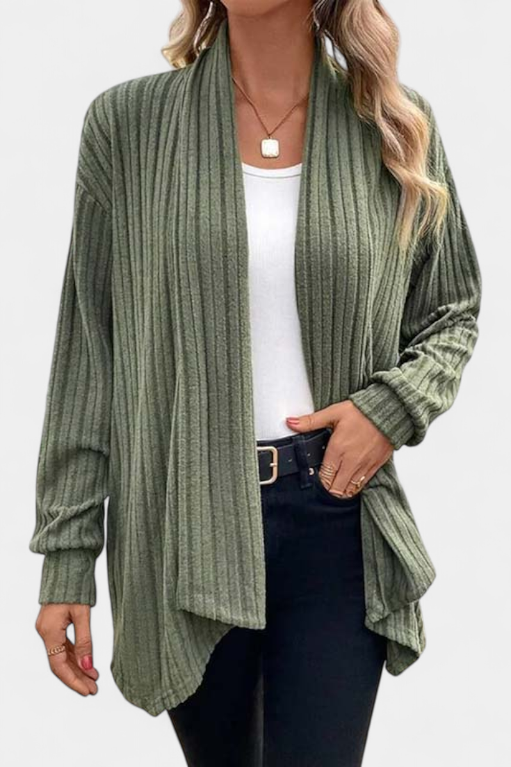SANSEL | Cárdigan Casual con Capucha y Bolsillos