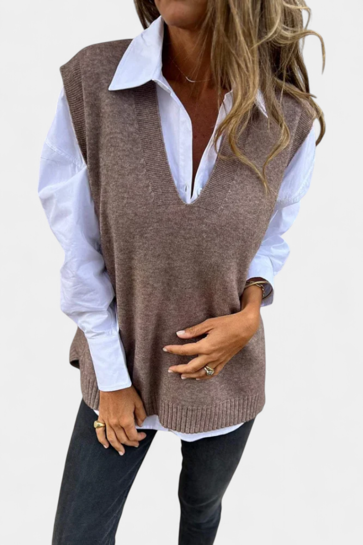 MAIREAD | Chaqueta de Punto con Escote en V
