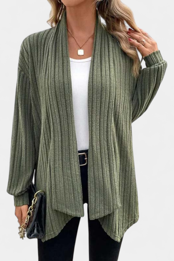 SANSEL | Cárdigan Casual con Capucha y Bolsillos