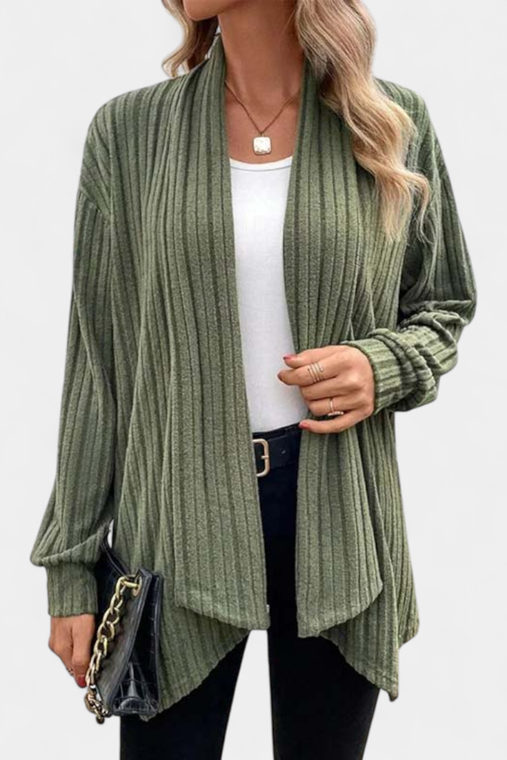 SANSEL | Cárdigan Casual con Capucha y Bolsillos