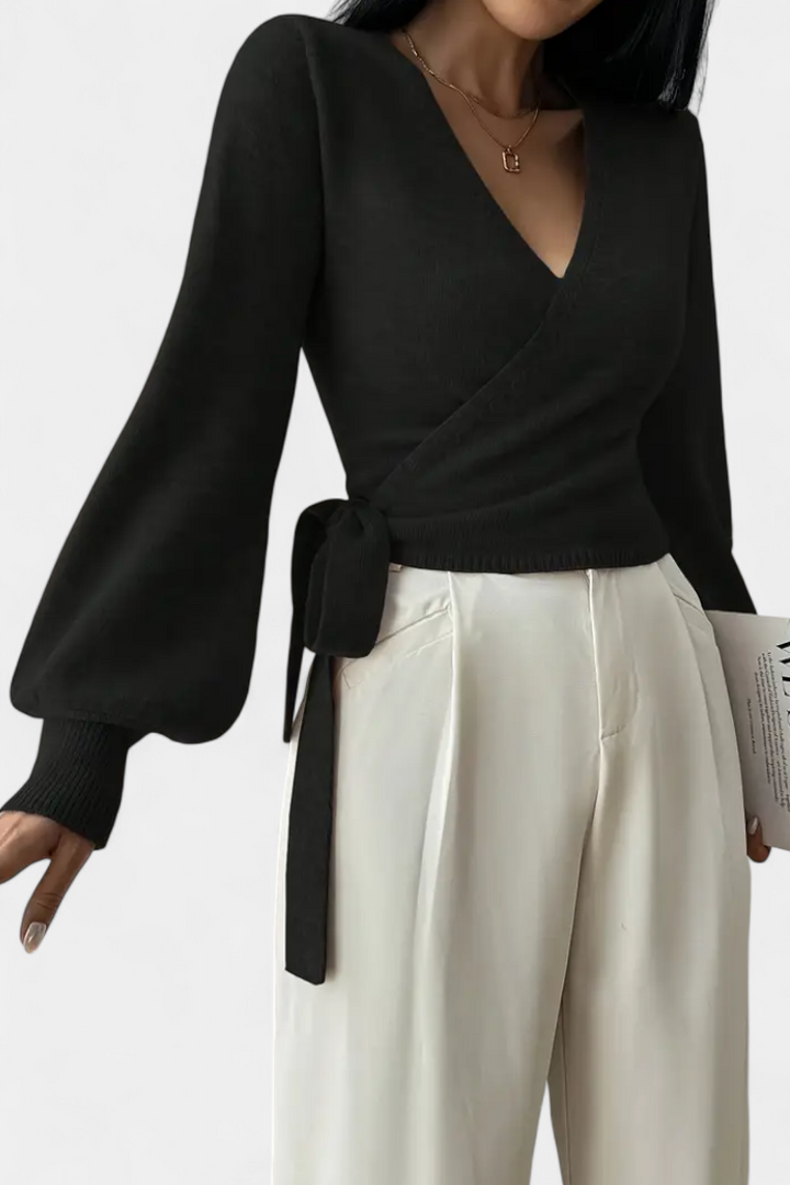 PERSEPHONE | Suéter con Tirantes Cruzados y Cuello en V