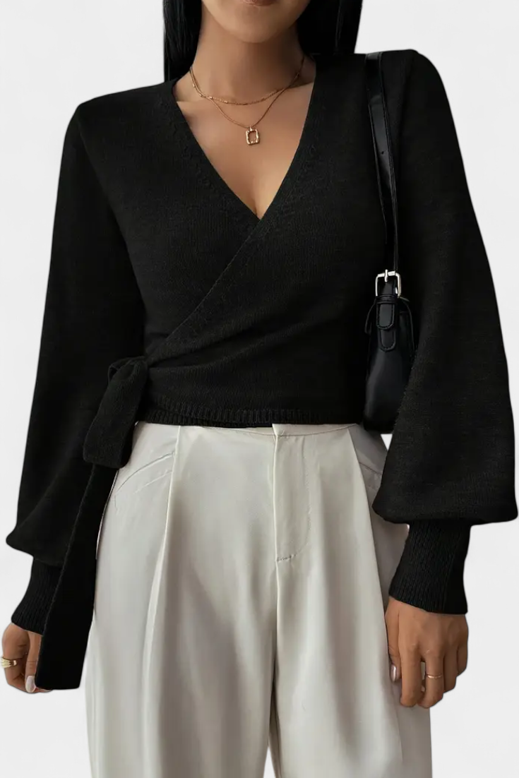 PERSEPHONE | Suéter con Tirantes Cruzados y Cuello en V