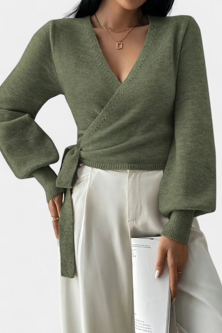 PERSEPHONE | Suéter con Tirantes Cruzados y Cuello en V