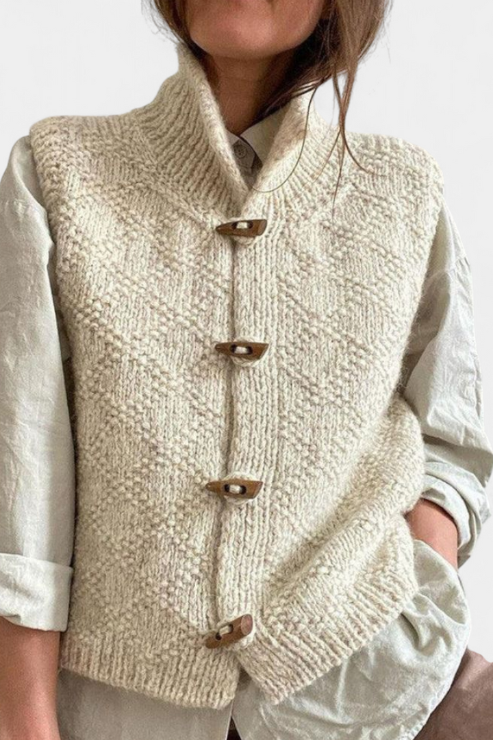 SOFIJA | Cárdigan Sin Mangas con Botones