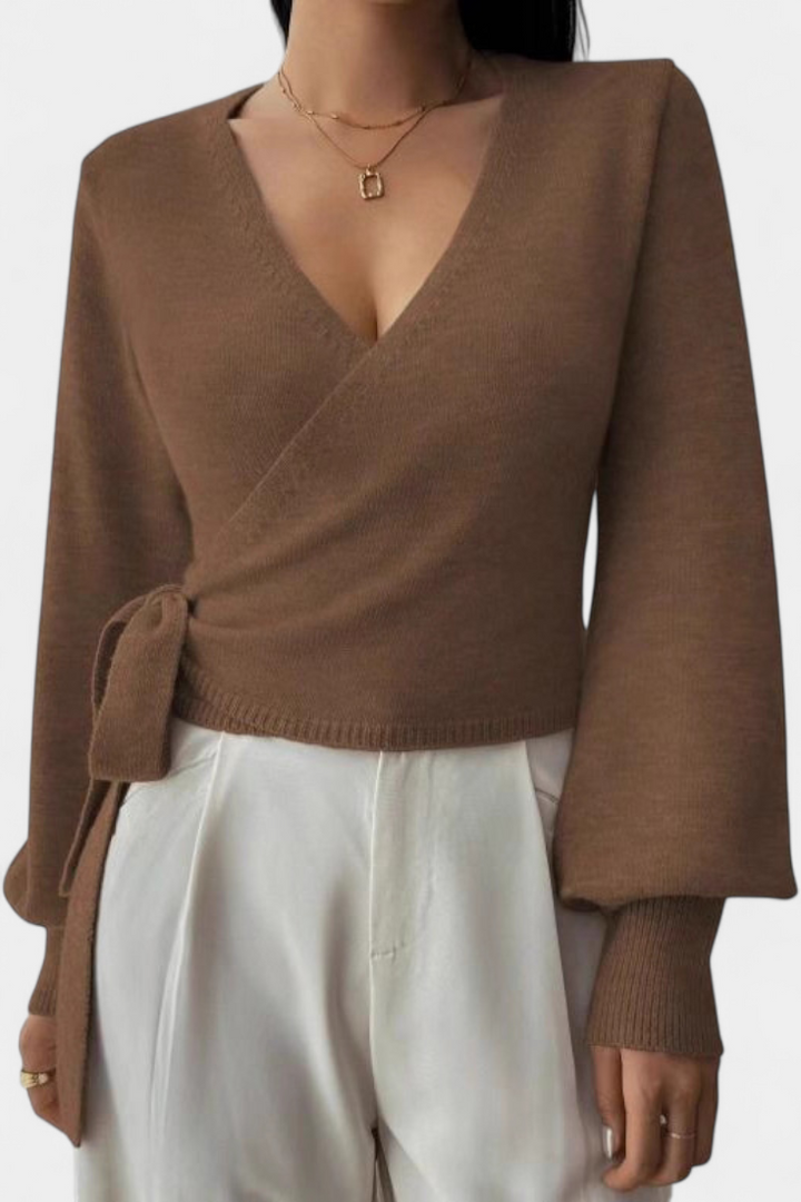 PERSEPHONE | Suéter con Tirantes Cruzados y Cuello en V