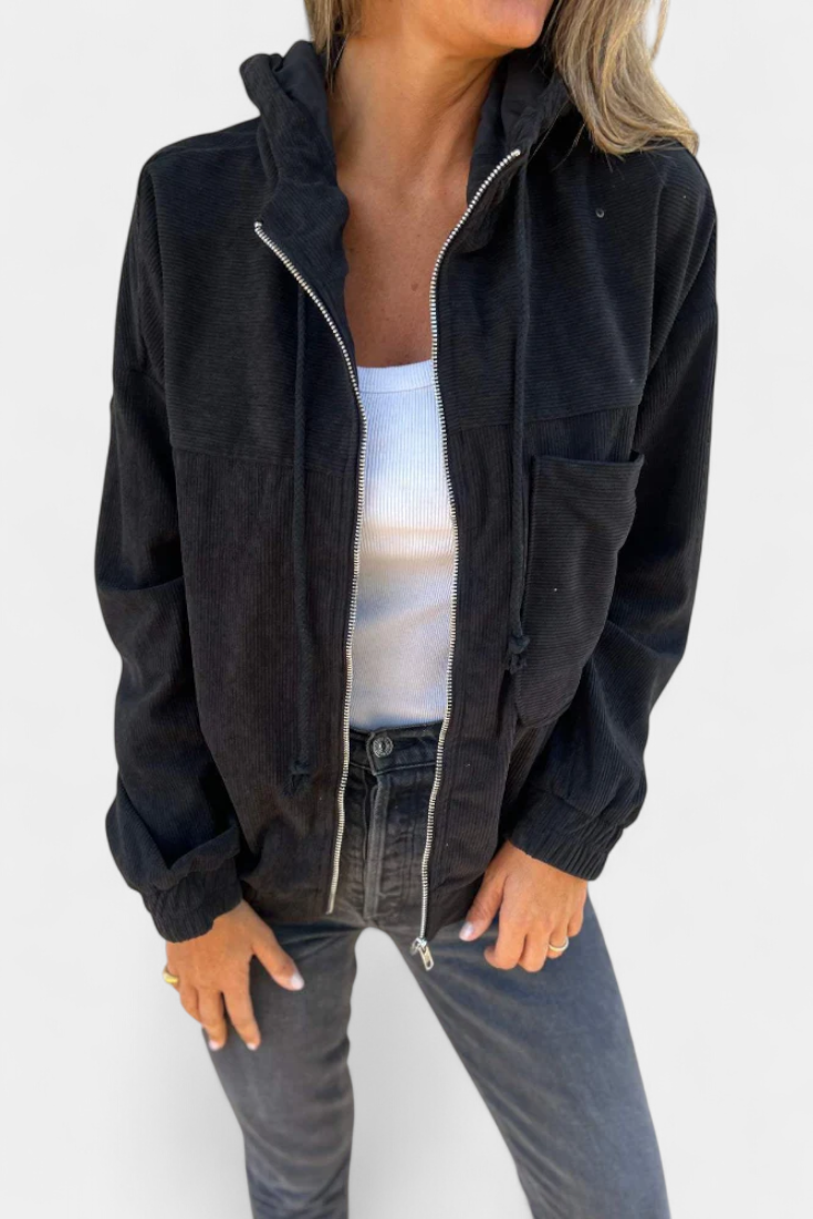 LORCA | Chaqueta de Corduroy con Capucha y Cremallera