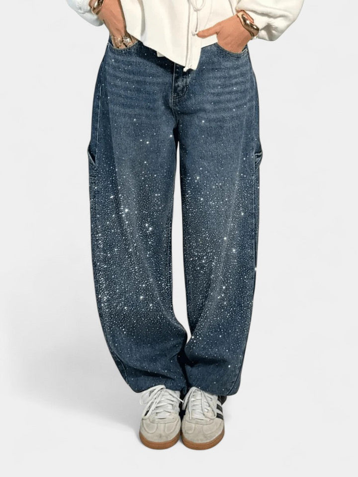 Julia Jeans Carpenter Balloon con Brillos