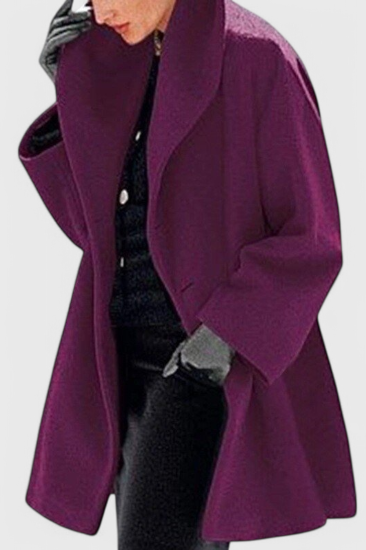 HARPER | Abrigo Oversized de Mezcla de Lana con Solapa Ancha