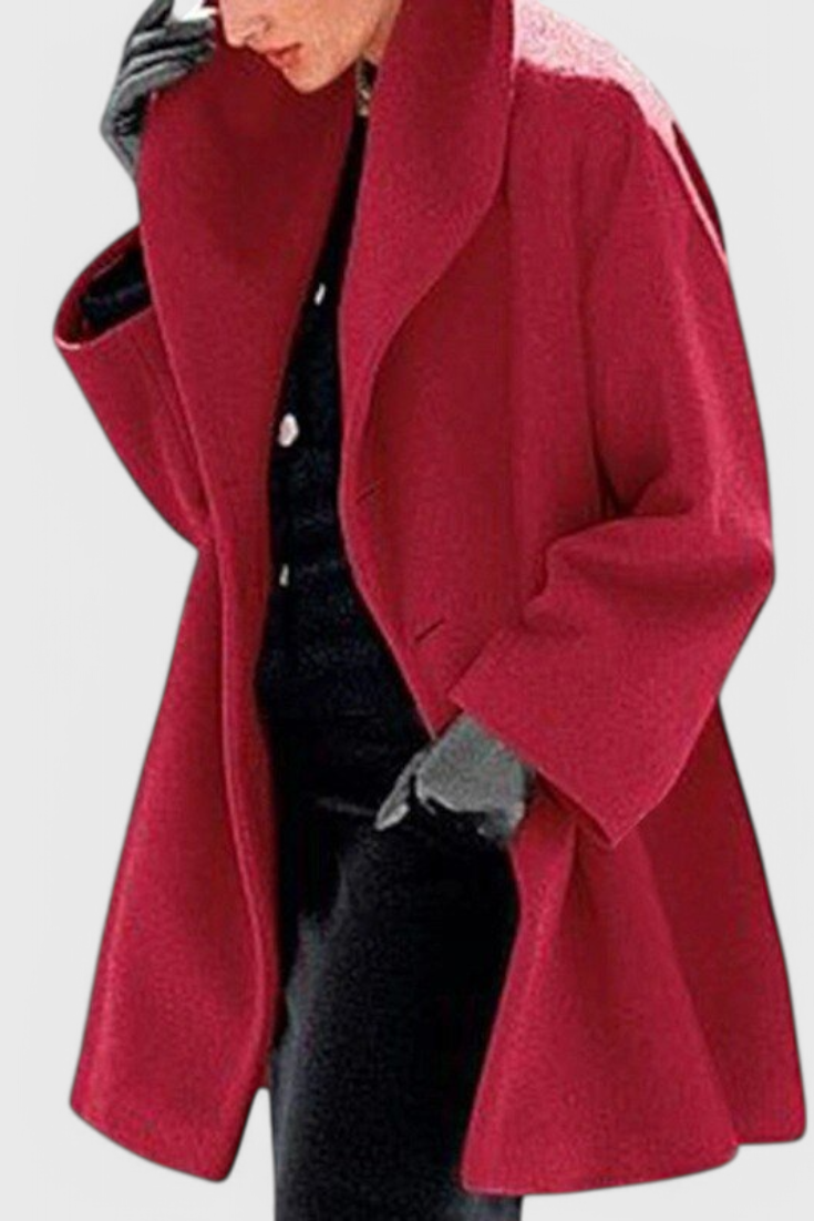 HARPER | Abrigo Oversized de Mezcla de Lana con Solapa Ancha