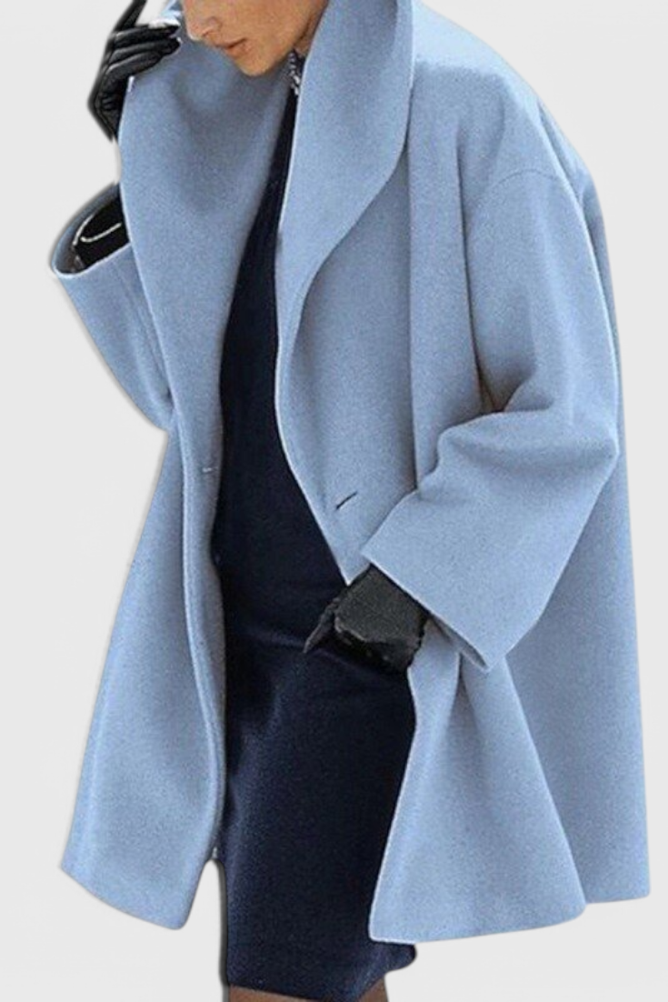HARPER | Abrigo Oversized de Mezcla de Lana con Solapa Ancha