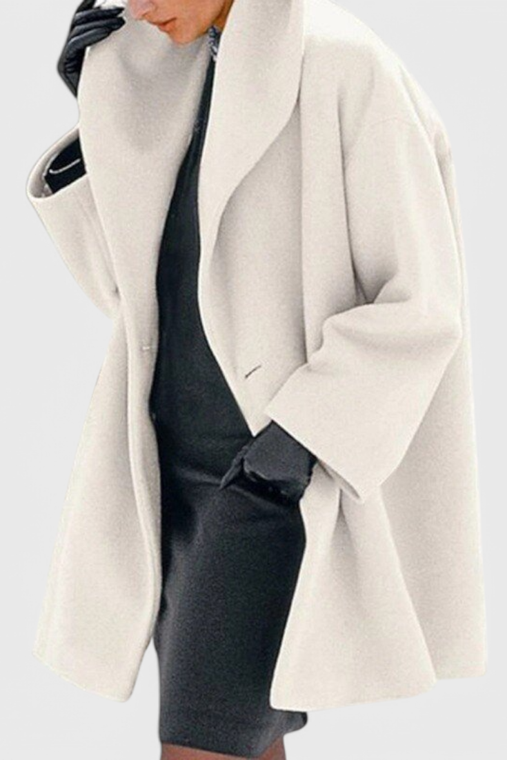 HARPER | Abrigo Oversized de Mezcla de Lana con Solapa Ancha