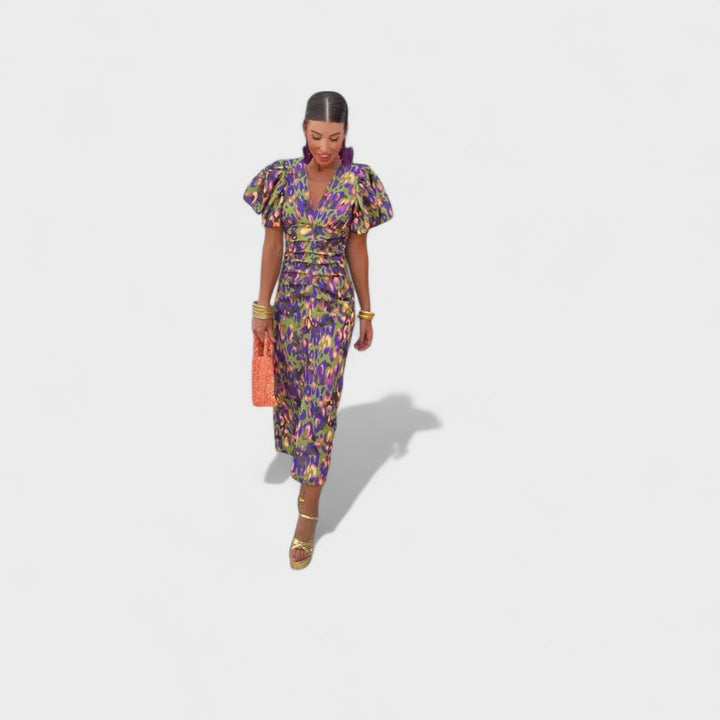 Lily – Vestido Fuego Tropical