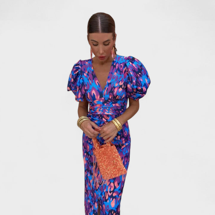 Lily – Vestido Fuego Tropical