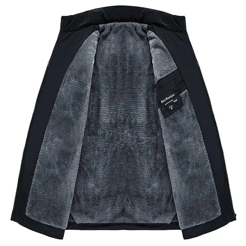 Chaqueta de Invierno Clásica con Forro de Polar Cálido – Elegante y Confortable